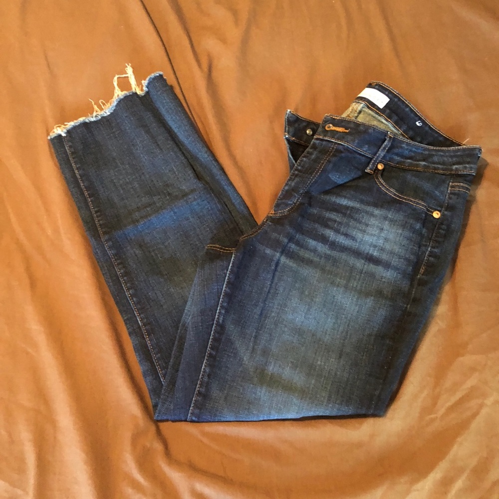 Loft rough hem jeans